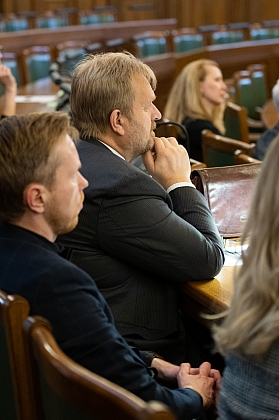 14.Saeimā ievēlēto politisko spēku pārstāvju apmācības Saeimas Sēžu zālē