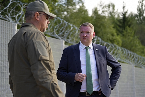 Saeimas priekšsēdētājs Edvards Smiltēns apmeklē Latvijas-Baltkrievijas robežu Krāslavas novadā