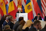 Daiga Mieriņa at the Crimean Platform Parliamentary Summit in Riga: Ukraine is not alone in its fight for justice 