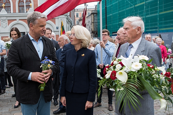 Komunistiskā genocīda upuru piemiņas dienai veltītā ziedu nolikšanas ceremonija